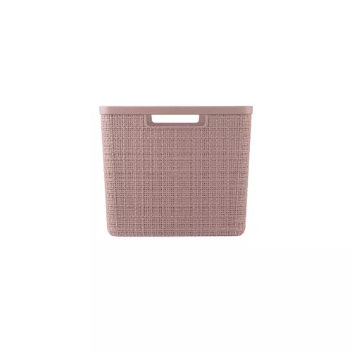 Korv džuut L 20L 36x28x23cm roosa